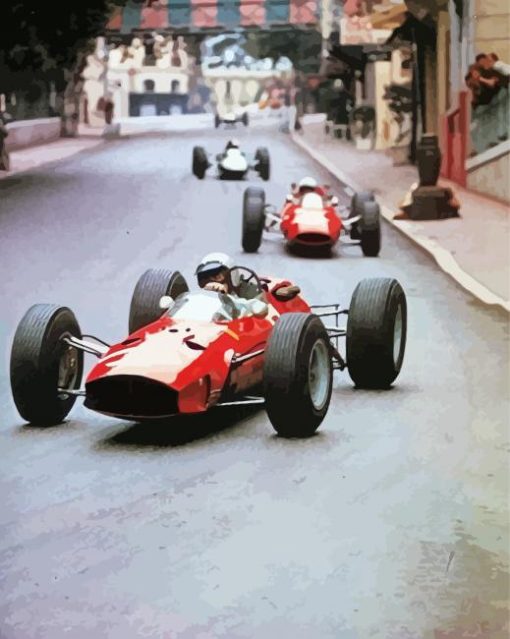 Vintage Formula 1 Cars Paint By Number