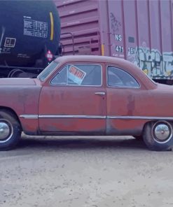 Vintage Old Car Paint By Number