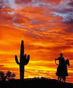 Wild West Sunset Paint By Number