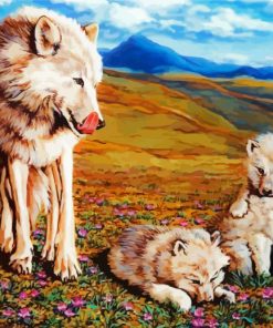 Wilf Wolf And Pups Paint By Number