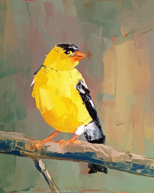 Abstract Yellow Finch Art Paint By Number