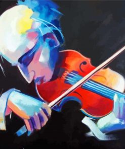 Abstract Violinist Man Paint By Number