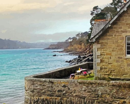 Aesthetic Cottage By The Sea Paint By Number