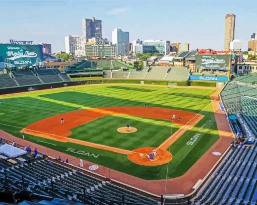 Aesthetic Wrigley Field Stadium Paint By Number