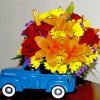 Beautiful Flowers And Car Paint By Number