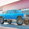 Blue Square Body Chevy Car Paint By Number
