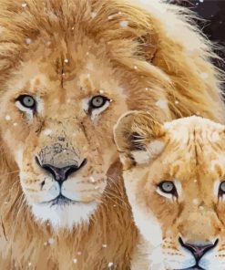 Lion And Lioness Animal Paint By Number