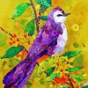 Purple Bird Collage Paint By Number