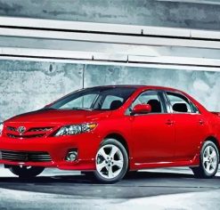 Red Toyota Corolla Car Paint By Number