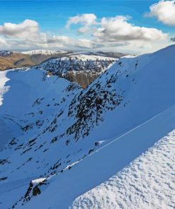 Snowy Striding Edge Mountain Paint By Number