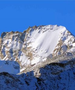 Snowy Italian Mountain Gran Paradiso Paint By Number