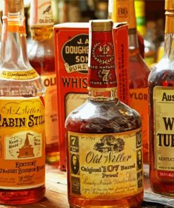 Vintage Whiskey Bottles Paint By Number