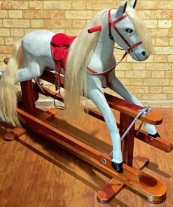 White Rocking Horse Paint By Number