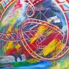 Abstract Roller Coasters paint by numbers