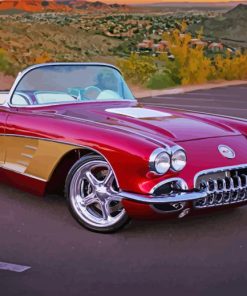 58 Chevrolet Corvette paint by numbers