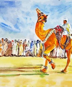 Arabian Camel Dancing paint by numbers