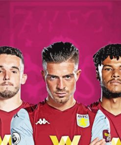 Aston Villa Players paint by numbers