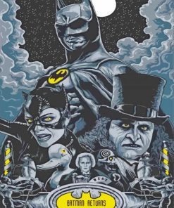 Batman Returns Poster paint by numbers