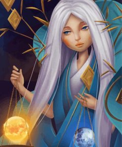 Beautiful Libra Lady paint by numbers
