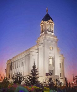 Cedar City Temple paint by numbers