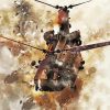 Chinook Helicopter Art paint by numbers