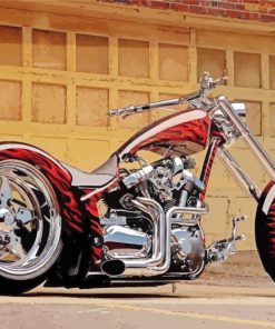 Chopper Motorcycle paint by numbers