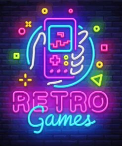 Colored Retro Gaming paint by number