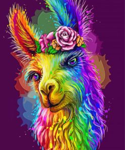 Colorful Alpaca paint by numbers