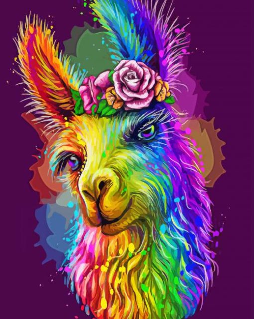 Colorful Alpaca paint by numbers