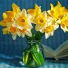Daffodils Flowers In a Vase paint by numbers