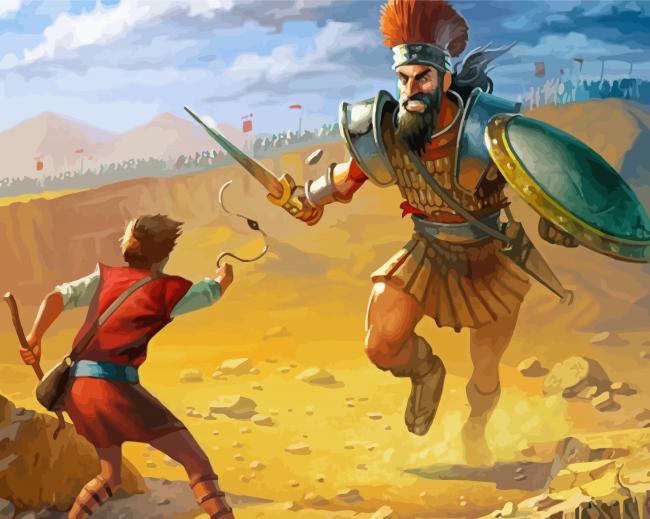 David And Goliath paint by numbers