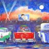 Drive In Theatre Art paint by numbers