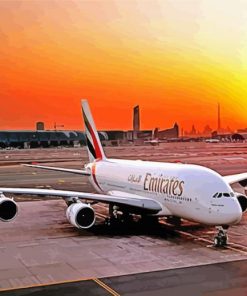 Emirates A380 Sunset paint by numbers