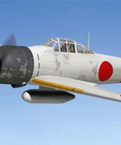 Mitsubishi A6M Zero paint by numbers