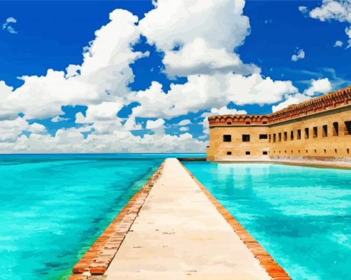 Fort Jefferson Florida Paint By Numbers