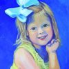 Girl With Big Bow paint by numbers