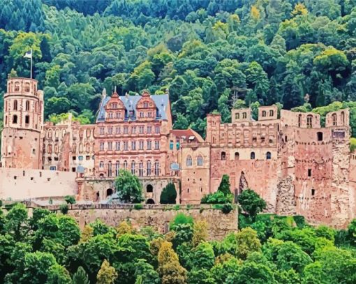 Heidelberg Castle Germany paint by numbers