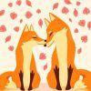 Lovely Fox Couple paint by numbers