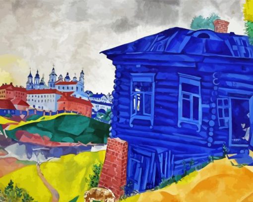 Blue House Paint By Numbers
