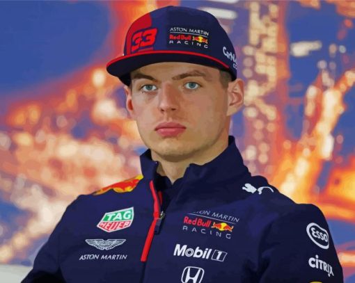 Max Verstappen Racer paint by numbers