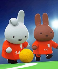 Miffy Playing Football paint by numbers