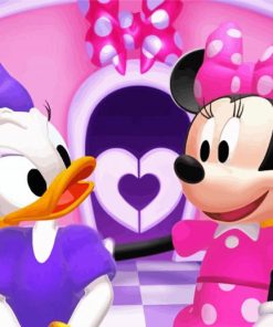 Minnie Mouse And Duck Paint By Numbers