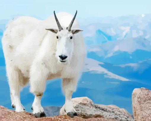 Mountain Goat paint by numbers