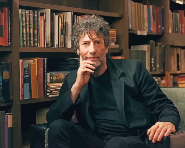 Neil Gaiman paint by numbers