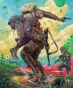 Paratroopers And Soldiers paint by number