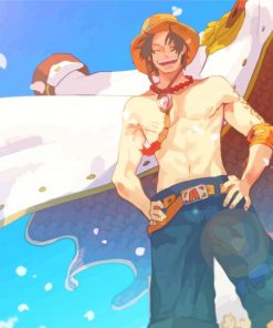 Portgas D Ace Character paint by numbers