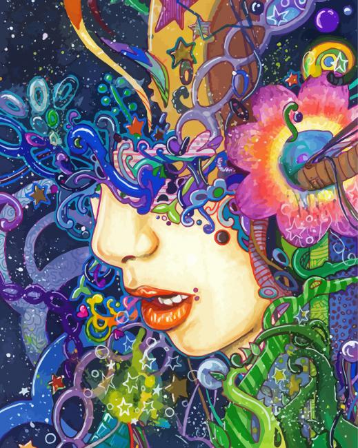 Psychedelic Woman Paint By Numbers
