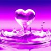 Purple Heart Water Drop paint by numbers