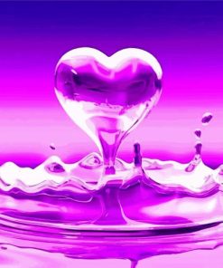 Purple Heart Water Drop paint by numbers