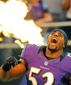 Ray Lewis Player paint by numbers